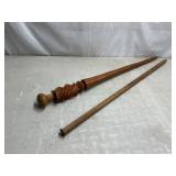 Wooden walking canes