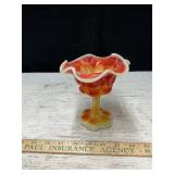 Kanawha Glass Co. Ruffled Slag Compote Dish