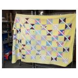 Broken Dishes quilt,machine &hand stitched 89'x62'