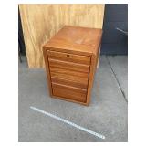 Heavy Oak 2 drawer file cabinet