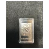 1 Troy Oz. Sexy Cowgirl , Silver CLAD Bar