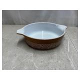 PYREX Woodland Brown pattern dish