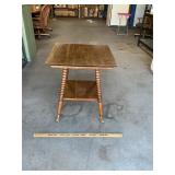 Vtg 2 Tier Parlor Table, see desc.