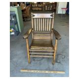 Unique Vtg Slat Arm Chair