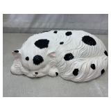 Ceramic sleeping cat figure