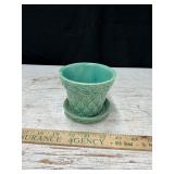 Vtg McCoy Planter w/ Quilt Diamond Pattern, 3.5't
