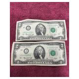2 - Series 1976 Two Dollar Bills