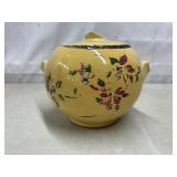 Vtg Yellow McCoy pottery ball cookie jar