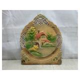 Vtg Dresden cardboard embossed die-cut