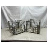 2 Vtg industrial milk crates