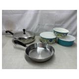 Pans,Revere/Farber; storage bowls