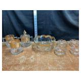 Vintage Gold Trim Creamer & Sugar, Dessert Sets