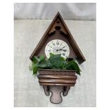 Wall mount clock, 'A Stitch in Time Saves Nine'