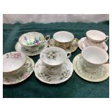 Teacups & Saucers; some Occupied Japan