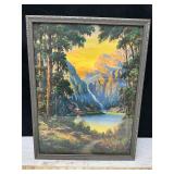 Print 'Sunset in the Mountains', W.M. Thompson