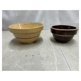 Yellowware bowl, stoneware bowl