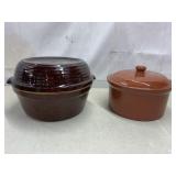 Marcrest bean pot, glazed casserole pot