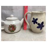 Williamsburg Pottery Pitcher & Vtg McCoy