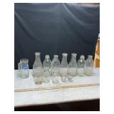 Assorted Glassware, Milk Bottles, Shot Glasses