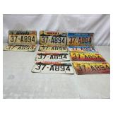 Nebraska license plates 10- all the same #!!!