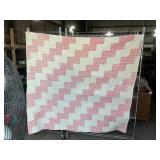 Zigzag quilt, hand & machine stitched 71'x63'