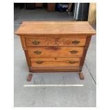 Vtg 4 Drawer Dresser, needs some attention