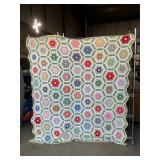 Quilt;appears hand stitched 78'x70'