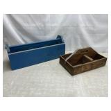 Wood tool box, wood divided box