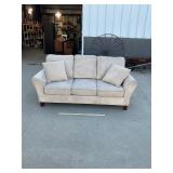 Sand Beige Fabric Sofa, 80' x 37' x 36' tall.