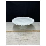 13' Hobnail Milk Glass Pedestal Cake Plate