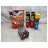 Steel wool, ant killer, insulating foam