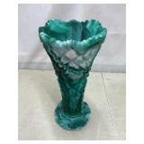 Imperial Glass Co jade slag glass vase