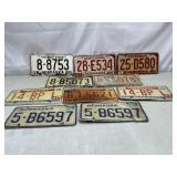 Assorted NE license plates, years from 66-86