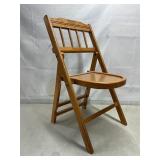 Wooden folding chair