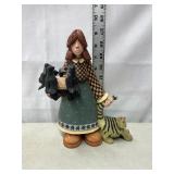 Williraye Studio 'Girl w/ Cat, Pie & Blackbirds'