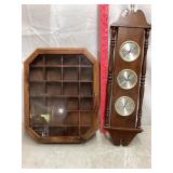 Vtg. Airguide weather station & Curio Cabinet