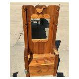 Hall Tree w/ Storage & Mirror