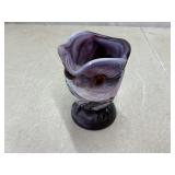 Imperial Glass purple slag Owl mini pitcher