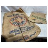Advertisement burlap bags
