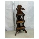 Wooden knickknack corner shelf