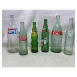 Assorted Vtg soda bottles