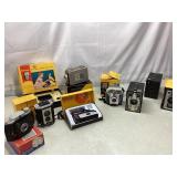 Assortment of vintage cameras