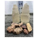 Rough Beryllonite Crystal specimens & more gems