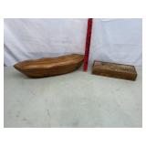 Wood Bowl and Decorative Box