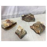 Stones rough jasper, chert or agatized material?