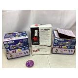 Moldex earplugs, MCR lens cleaning towelettes