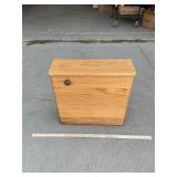 Repurposed Antique Wood Toilet Tank End Table