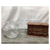 Pitcher, jewelry box 3 drawers
