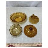 Misc. Mismatched Amber Glass Pieces