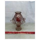 Fenton Cabbage Rose Candle Fairy Lamp